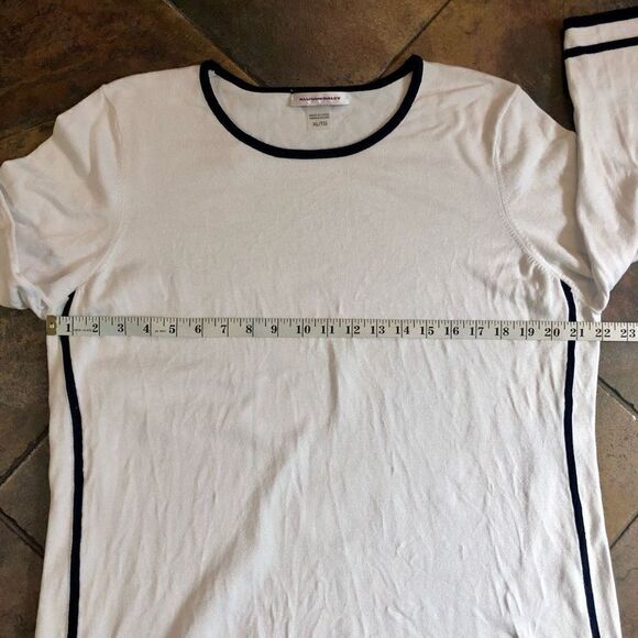 Allison Daley Women’s White Sweater Black Outline XL - Picture 6 of 8